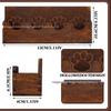 Pet-Themed Wooden Paw Print Business Card Holder & Postcard Display Stand