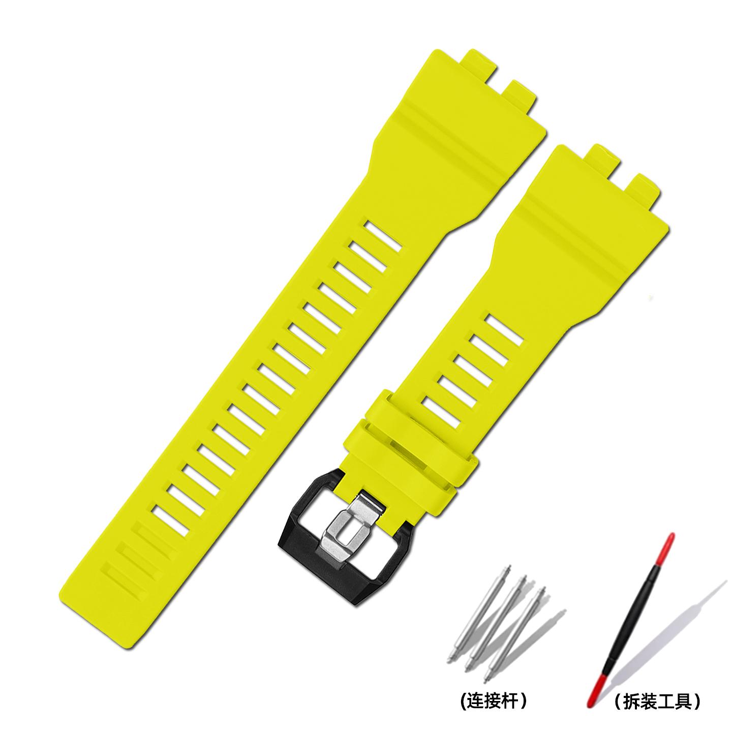 

Для Casio G-shock 5554 GBD-800 GBD-800-2/-7 GBA-800 GBA-800uc Ремешок для часов мужской и женский Смола Ремешок Аксессуары для часов с инструментами Special size жёлтый