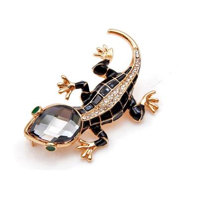 Kreative Eidechse Broschen Für Frauen Mode Tier Brosche Pins Glänzende Zirkon Brosche Kleidung Schmuck Geschenk MYY