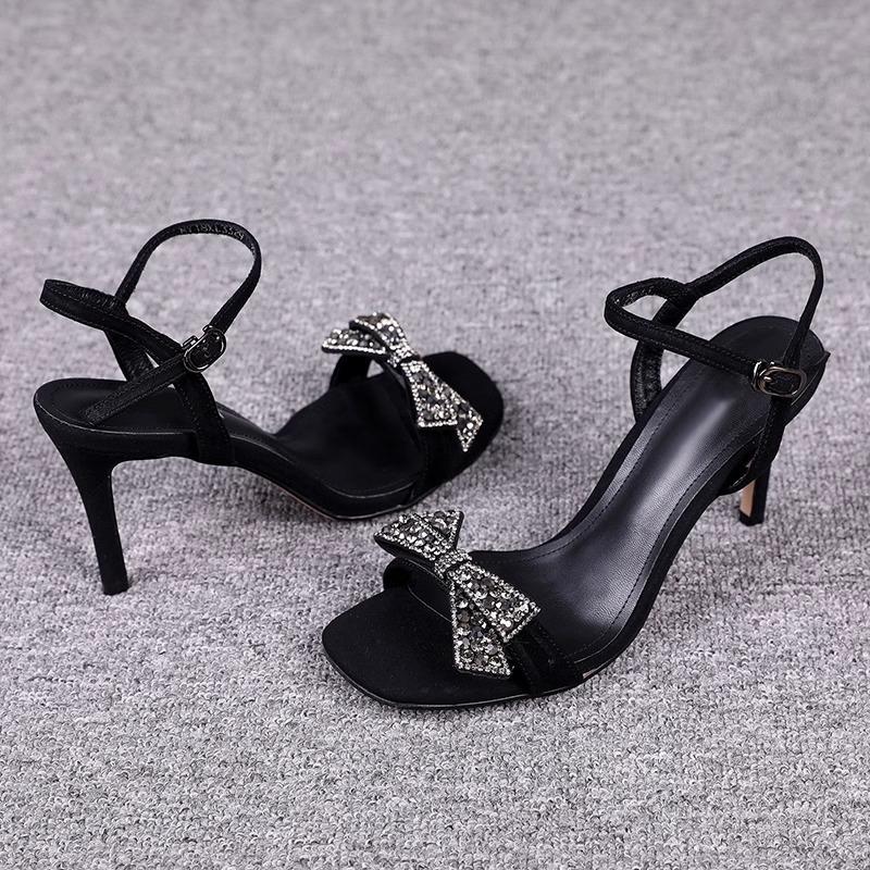 Women's Summer Sandals Ladies Luxury Elegant Black Casual Barefoot Outdoor Wedge High Heeled Open Toe Shoes For Women Trend 2025