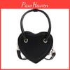 Adorable Heart-shaped Mini Handbag For Girls With Solid Color Pattern
