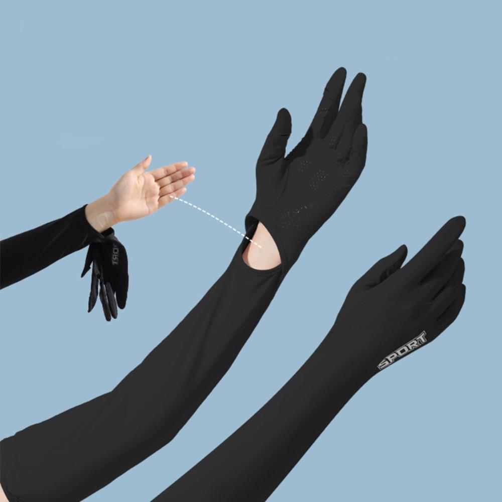 Anti-uv Ice Silk Gloves Breathable Armguard Hot Sale Hand Protector Cove  Outdoor Sports