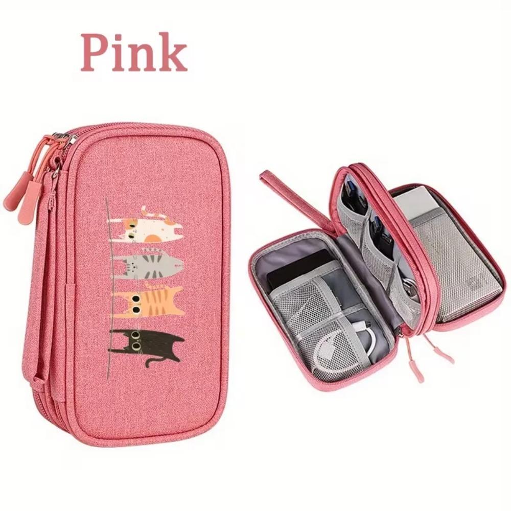 Multifunctional Phone Charger Bag Large Capacity Travel Handbag Portable Digital Accessorie Bag