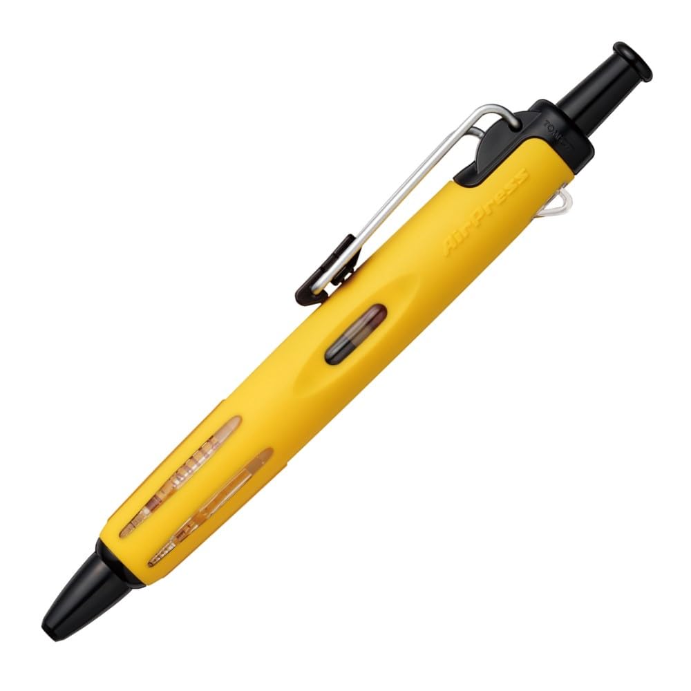 Tombow AirPress Pressurized Ballpoint 1 0.7mm Oil-Based Pen, Yellow, Pen, BC-APN52