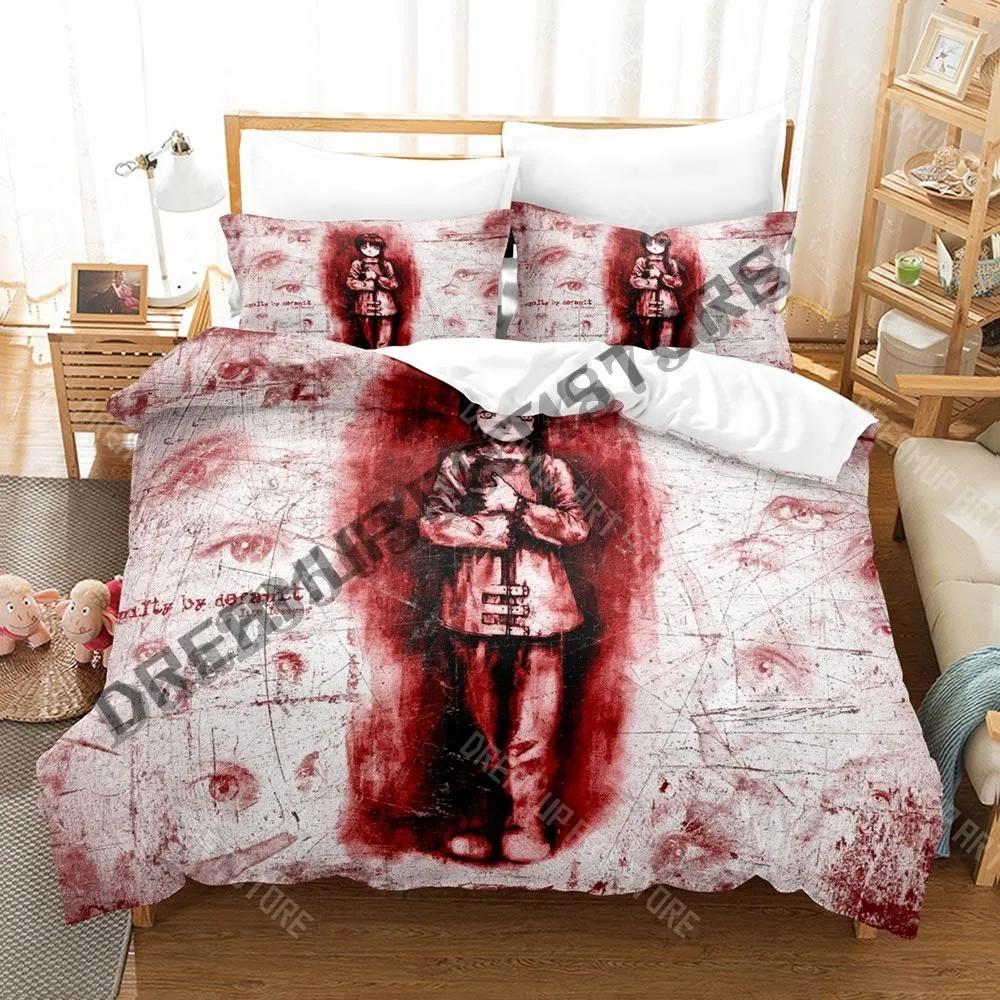 3D Print Serial Experiments Lain Bedding Set Single Twin Full Queen King Size Bed Set Adult Bedroom Duvetcover Sets Anime Bad