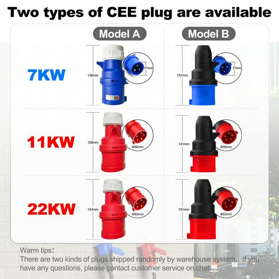 7KW 32A Universal Portable EV Charger, European Standard and Safe