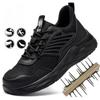 Protective Work Sneakers Men Safety Shoes Construction Steel Toe Shoes Men Work Safety Boots Breathable European Standard Kevlar