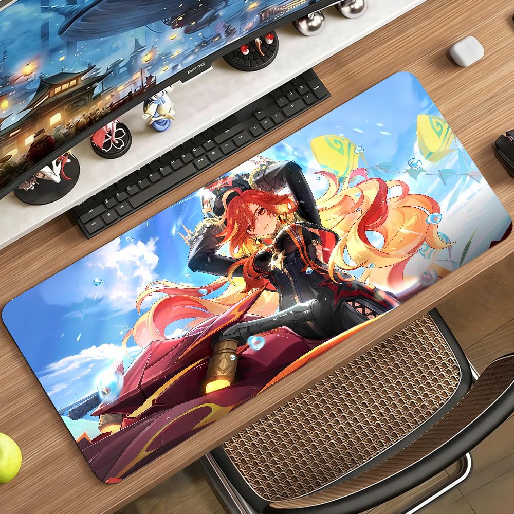 Game Mavuika Genshin Impact Mouse Pad Non-slip Rubber Gamer Balance Computer Mat Decoracion Deskmat Laptop Office Large