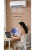 Retractable Indoor Oscillating Fan: Space-Saving, Powerful Wind, Ideal for Home Use