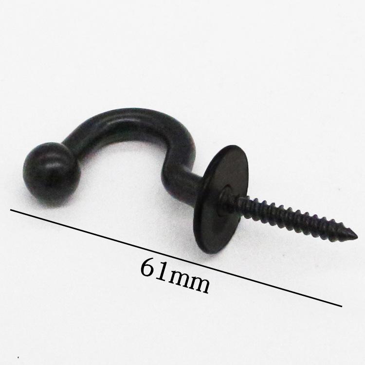 Modern Zinc Alloy Wall Hooks, White and Black, Easy Install, Contemporary Style Metal Curtain Hangers for Clothes, Bags, Towels, Door Beads