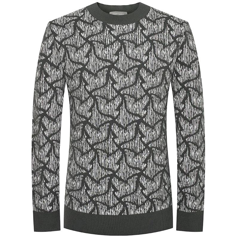 

Мужской свитер с круглым вырезом Saint Angelo из смесовой шерсти XL 50