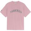 MLB New York Yankees Versatile Loose Fit Cool Vintage Floral Short Sleeve T-Shirt Unisex Tops 3ATSM1153-50PKM