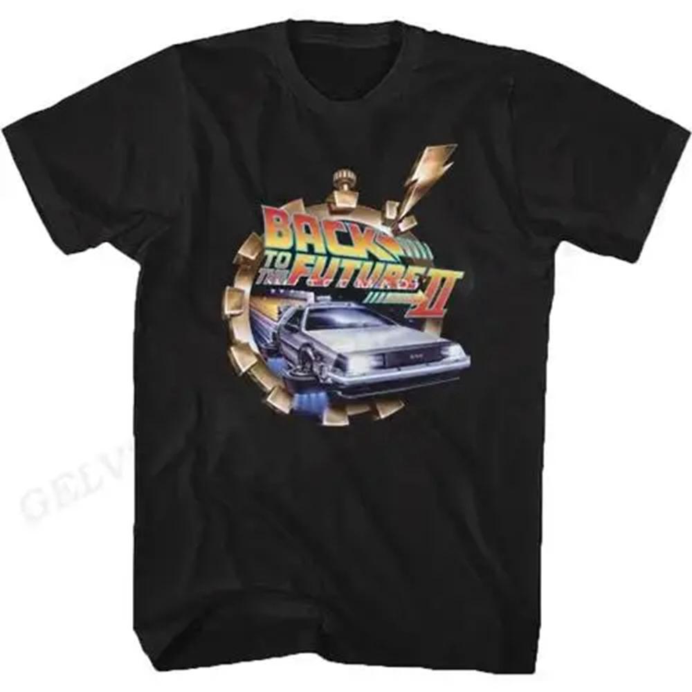 25-26 Summer Back To The Future T-Shirt Graphic Printing Men's Women's Fashion Hip Hop Streetwear Short Sleeve Plus Size Unisex