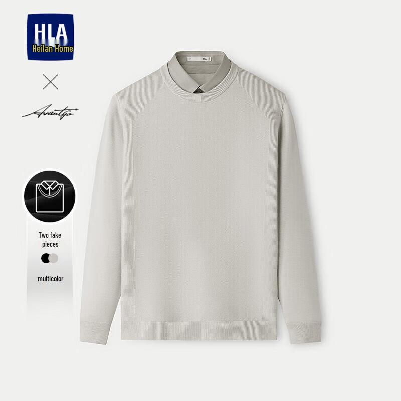 

HLA Men s Business Casual Double Collar Knit Sweater 2XL
