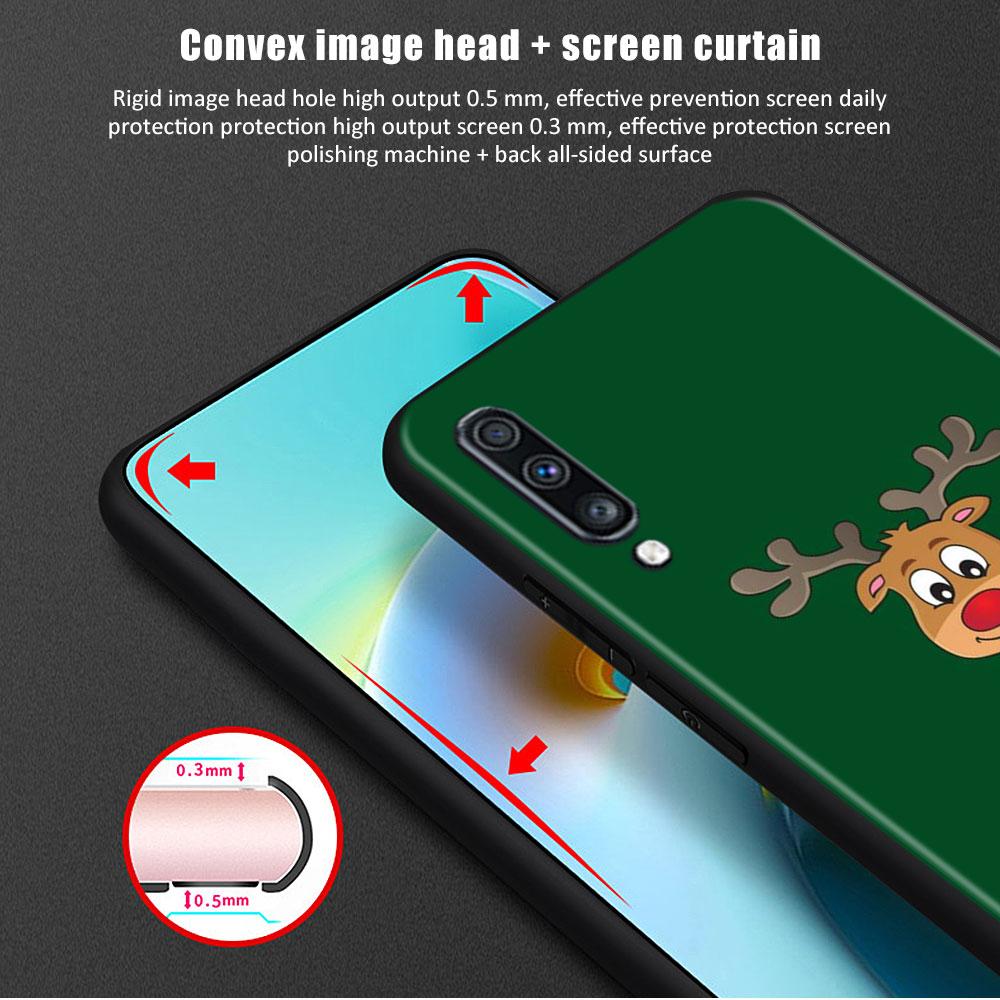 Christmas Snowman Deer Phone Case For Samsung Galaxy A50 A30 Note 8 9 20 Ultra A04 A50s A90 A40 A20e A10s A70 A20s M52 M33 M53