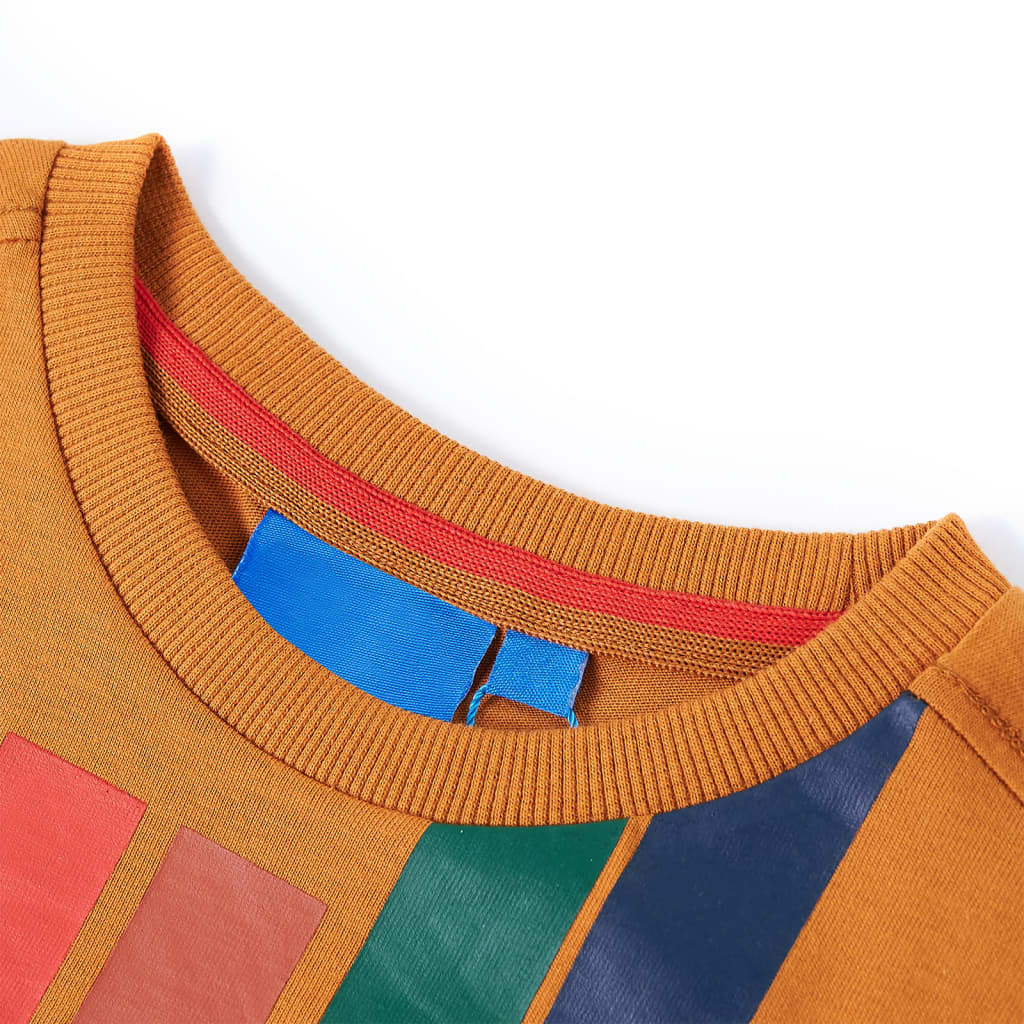 Children's Long-Sleeved T-Shirt, Dark Ochre, 104