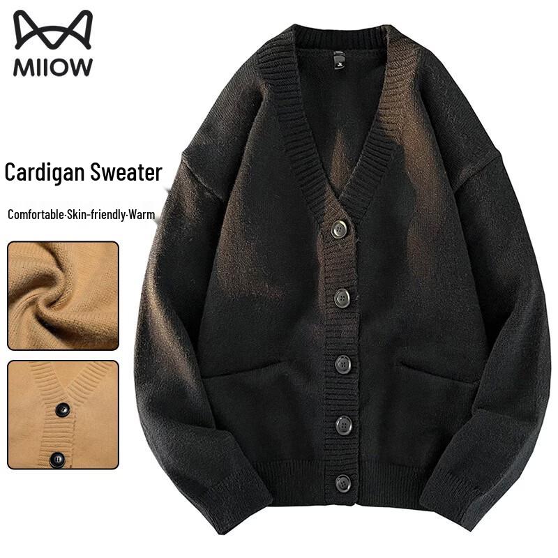 MiiOW Men s V-Neck Cardigan Sweater 3XL