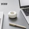 Portacandele in Ceramica Opaca Portacandele Minimalista, Portacandele Geometrico Moderno con Finitura, Portacandele Arrotondato Bianco Crema Decorazione da Tavolo, Sicuro