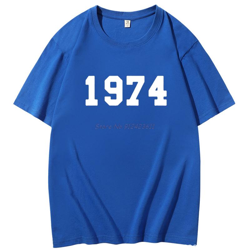 1974 Birthday Present Summer T Shirt For Men Short Sleeve Tshirt Cotton Tees Tops Graphic T Shirts Mens Clothing