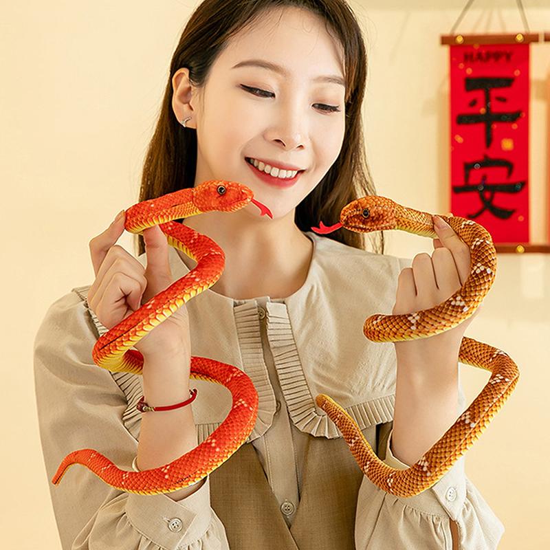 1Pc Funny Spoof Joke Soft Toys 80/110/160Cm Simulated Colorful Python Plush Toy Stuffed Animals Snakes Plushies Doll Home Decor