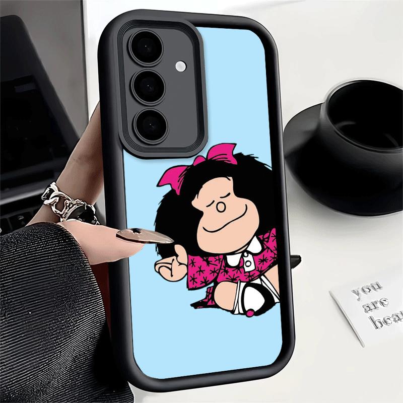 Phone Case for Samsung Galaxy S26 S25 Ultra S24 FE Mafalda Cartoon Cute Shell S23 Plus S22 + S21 S20 5G Soft Silicone Funda