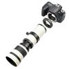 White 420800mm Aperture F 8.316 Full Manual Focusing Telescope Zoom Telephoto Lens for EF‑S Mount