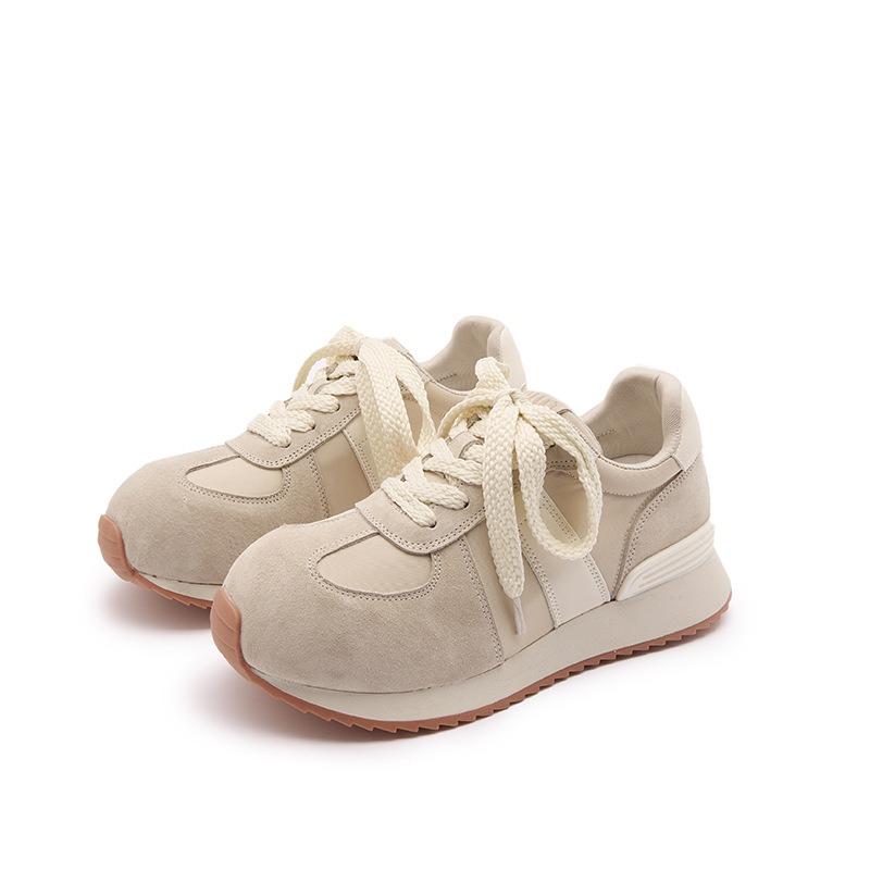 C heightened round head women's summer new lightweight thick-soled versatile dad shoes