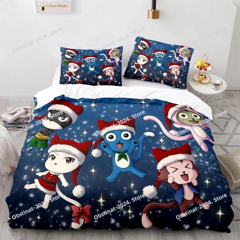 3D Fairy Tail Natsu Anime Bedding Set Printed Single Comforter Quilt Bed Cover Duvet Cover Pillow Case 3 Pieces Kids Adult Size