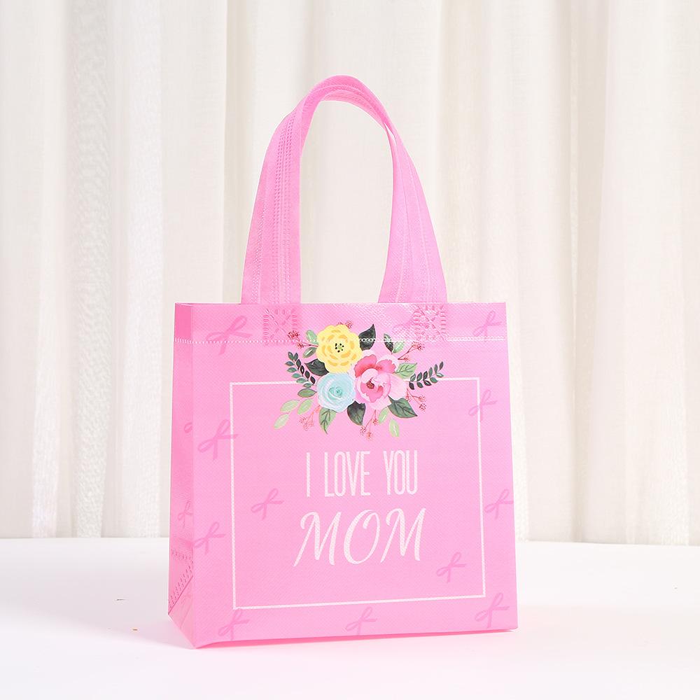 12pcs Mothers Day Gift Tote Bags Non Woven Gift Packaging Bags for Mom Party Favor Shopping Bags