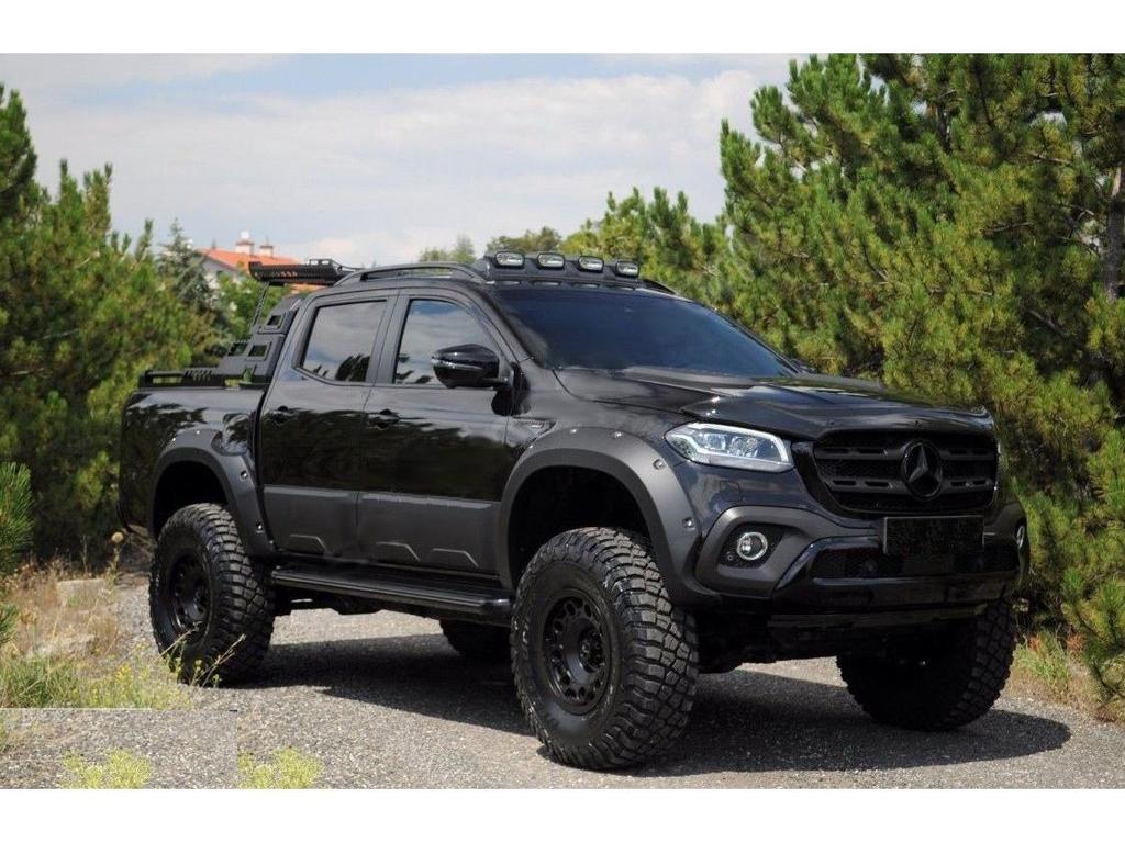 Mercedes-Benz X-Class X250D Pickup with Studded Wheel Arches, GT Mudguards, and Wide Body Kit