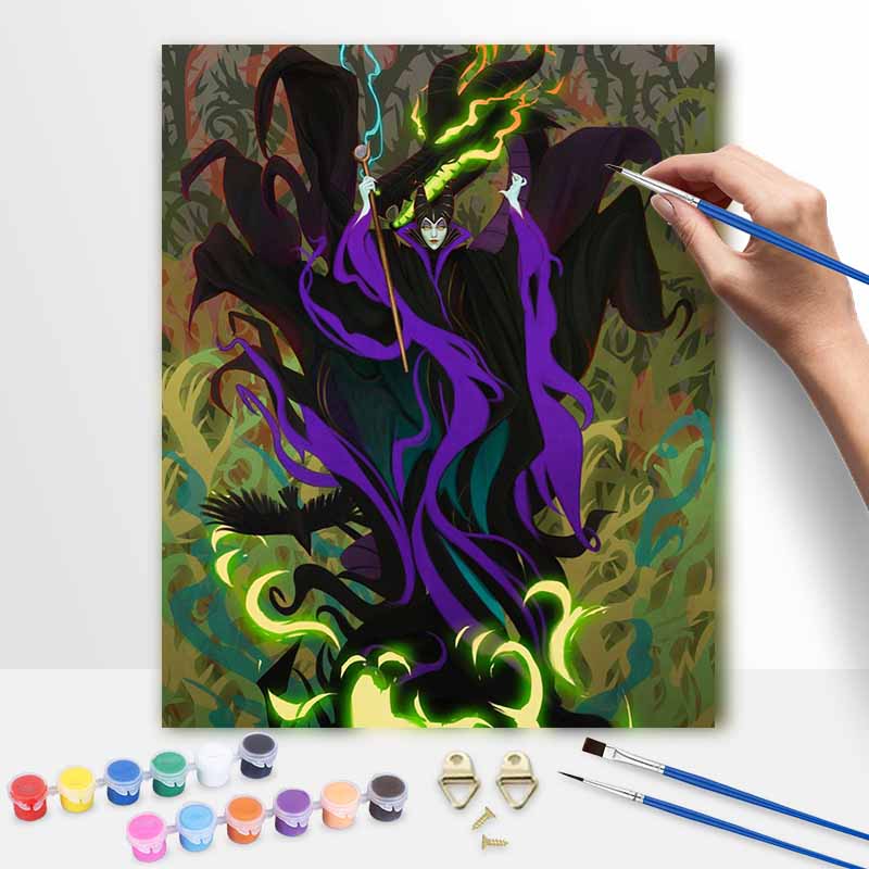 Disney Maleficent Oil Painting Kit Painting Art Home Bedroom Wall Decor Gift 20x30cm