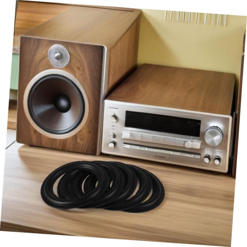 Alasum Rubber Speaker Edge Rings, 4.5-inch, Set of 5. Precision-engineered for Speaker Repair. Durable and Resilient Material for Surround Sound In Mu