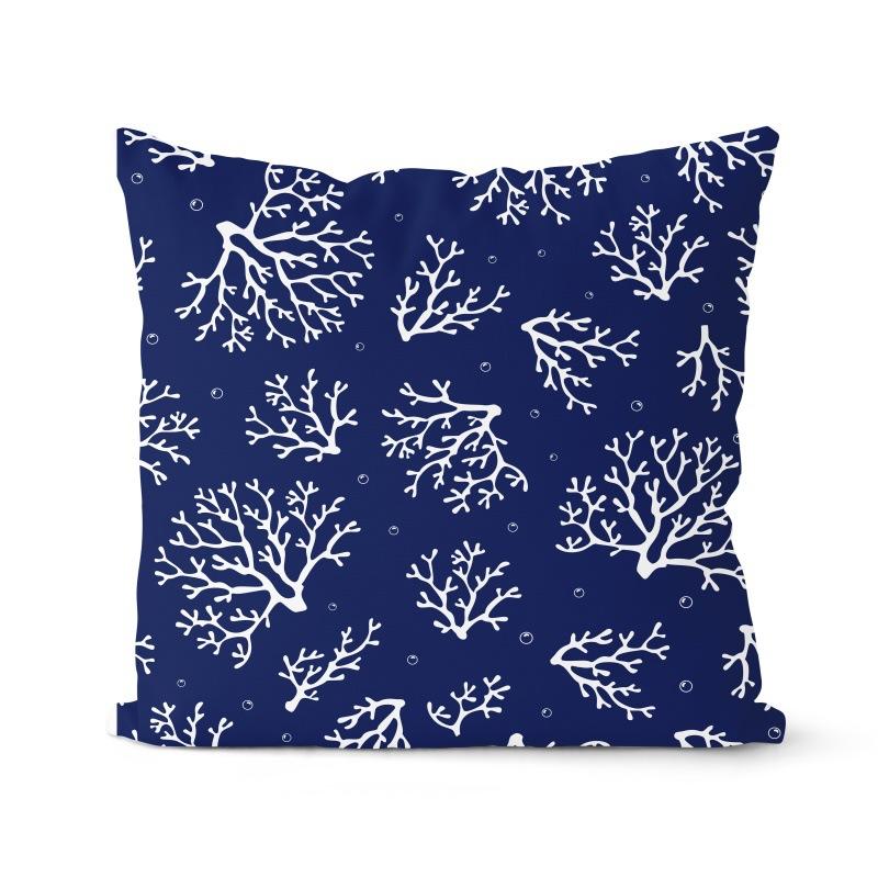 Navy Blue Cushion Geometric Pillowcase Decorative Pillow Home Decor Throw
