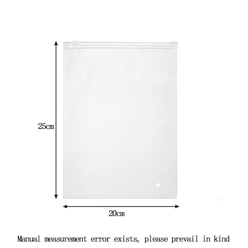 10pcs Packaging Bags CPE Frosted Zip Lock Bags Self Sealing Clear Garment Bags for T-Shirts, Shirts, Files