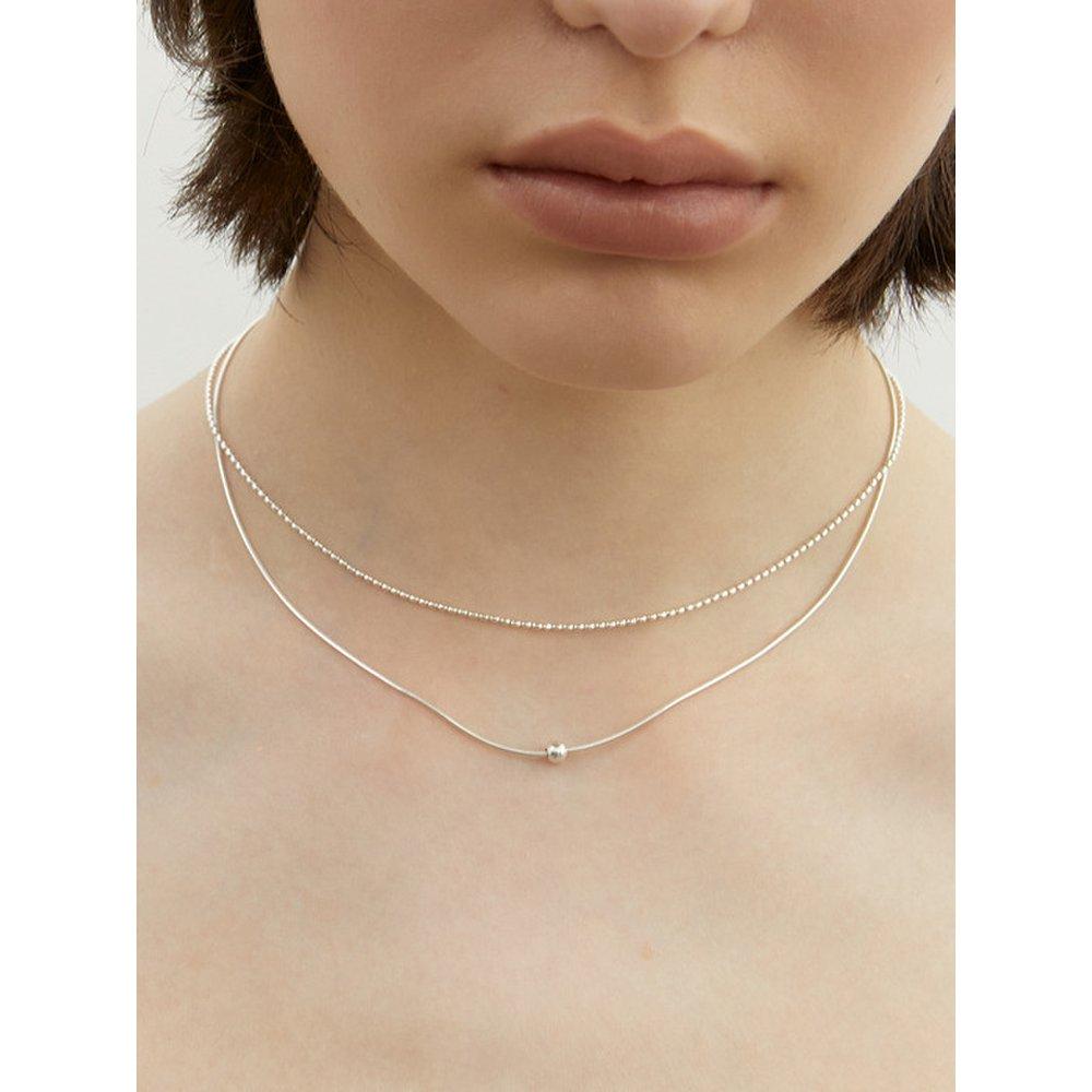 Silver 925 Mini Egg Ball Necklace Lsn54