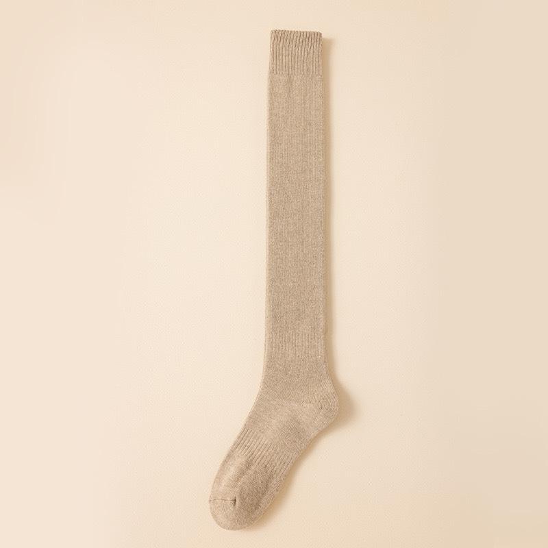 

Women s Over-the-Knee Fleece-Lined Socks - Black, Warm, Non-Slip, Leg Slimming, Terry Cloth, Micro-Pressure, for Autumn and Winter. One Size Women хакі