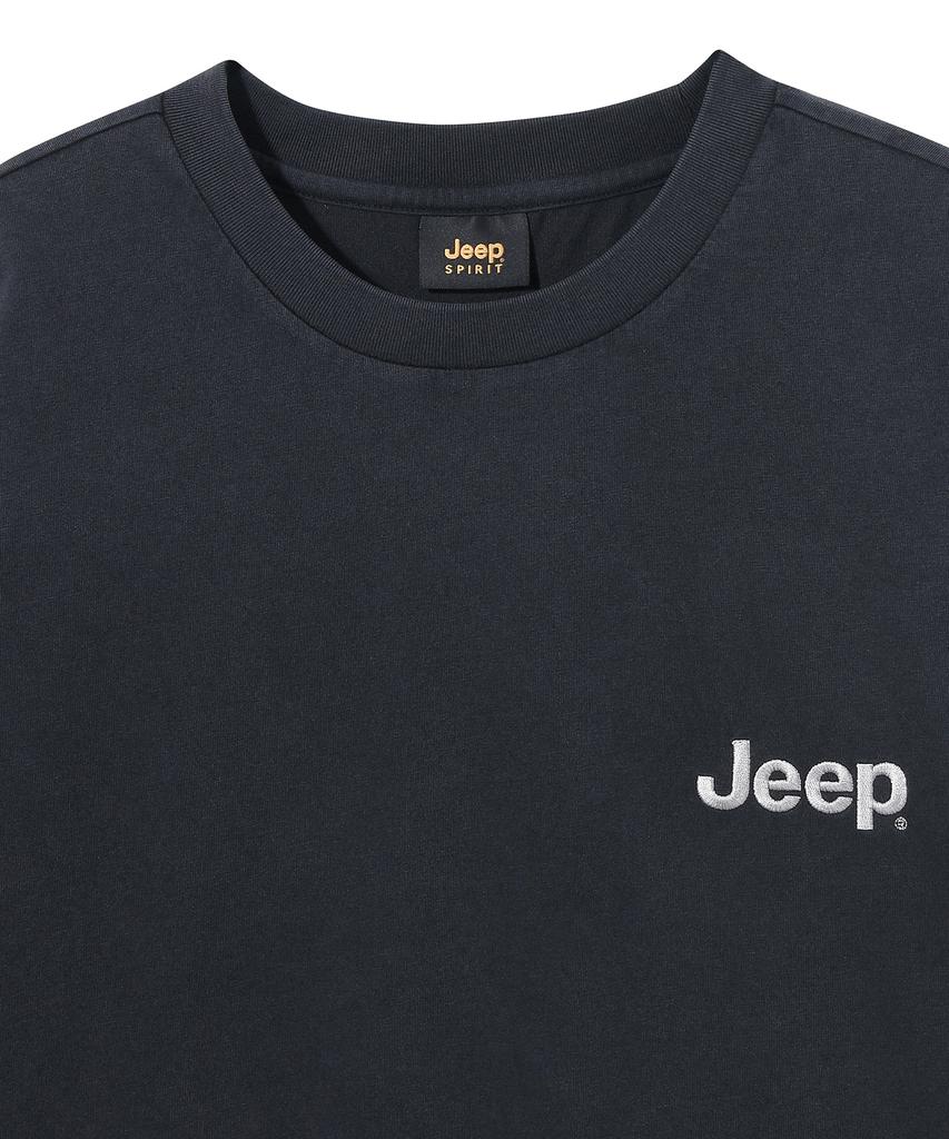 JEEP Pigment M-Logo Graphic Short Sleeve T-Shirt (Jq5Tsu673Bk)