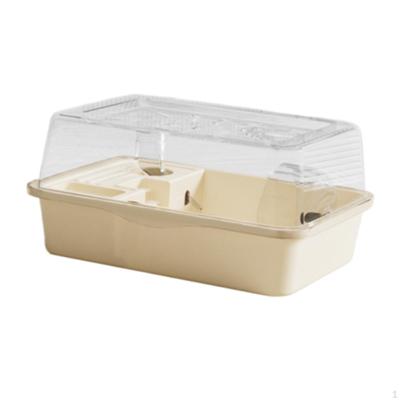 Hamster Cage Habitat Portable Clean Pets Supplies Breathable Ventilation Villa House for Rats Mice