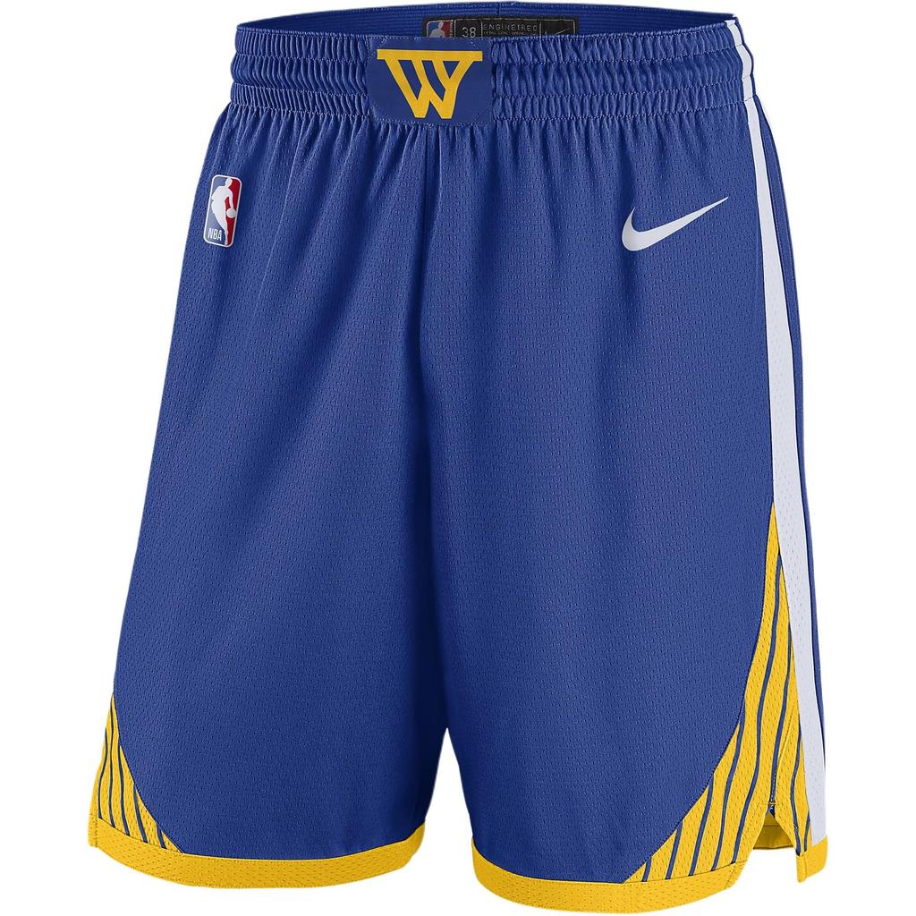 Nike X NBA Collaboration Golden State Warriors Dri-Fit FW24 Swingman Icon Edition Fashion Logo Breathable Basketball Shorts Kids Shorts FQ4698-495