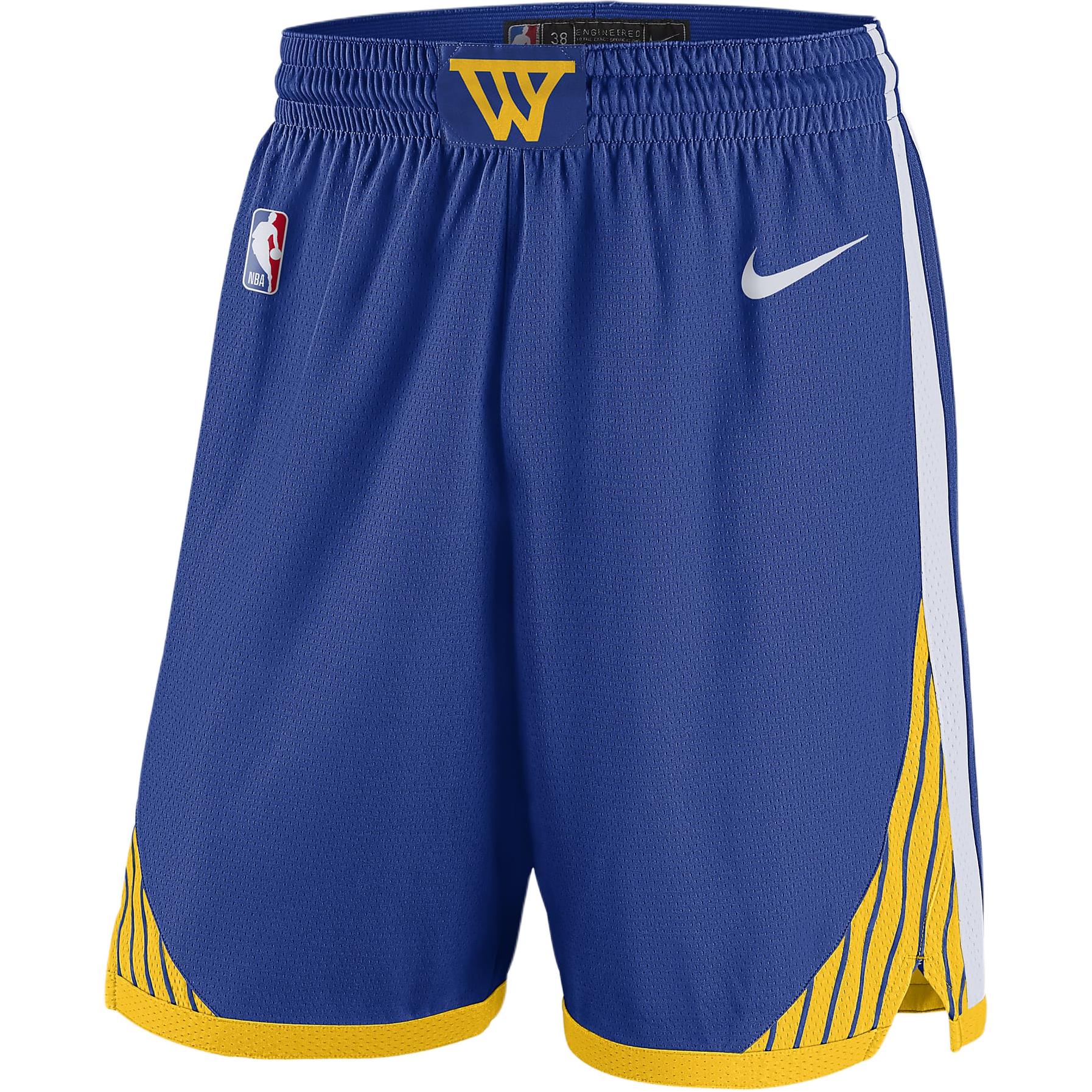 

Nike X NBA Collaboration Golden State Warriors Dri-Fit FW24 Swingman Icon Edition Fashion Logo Breathable Basketball Shorts Kids shorts FQ4698-495 L