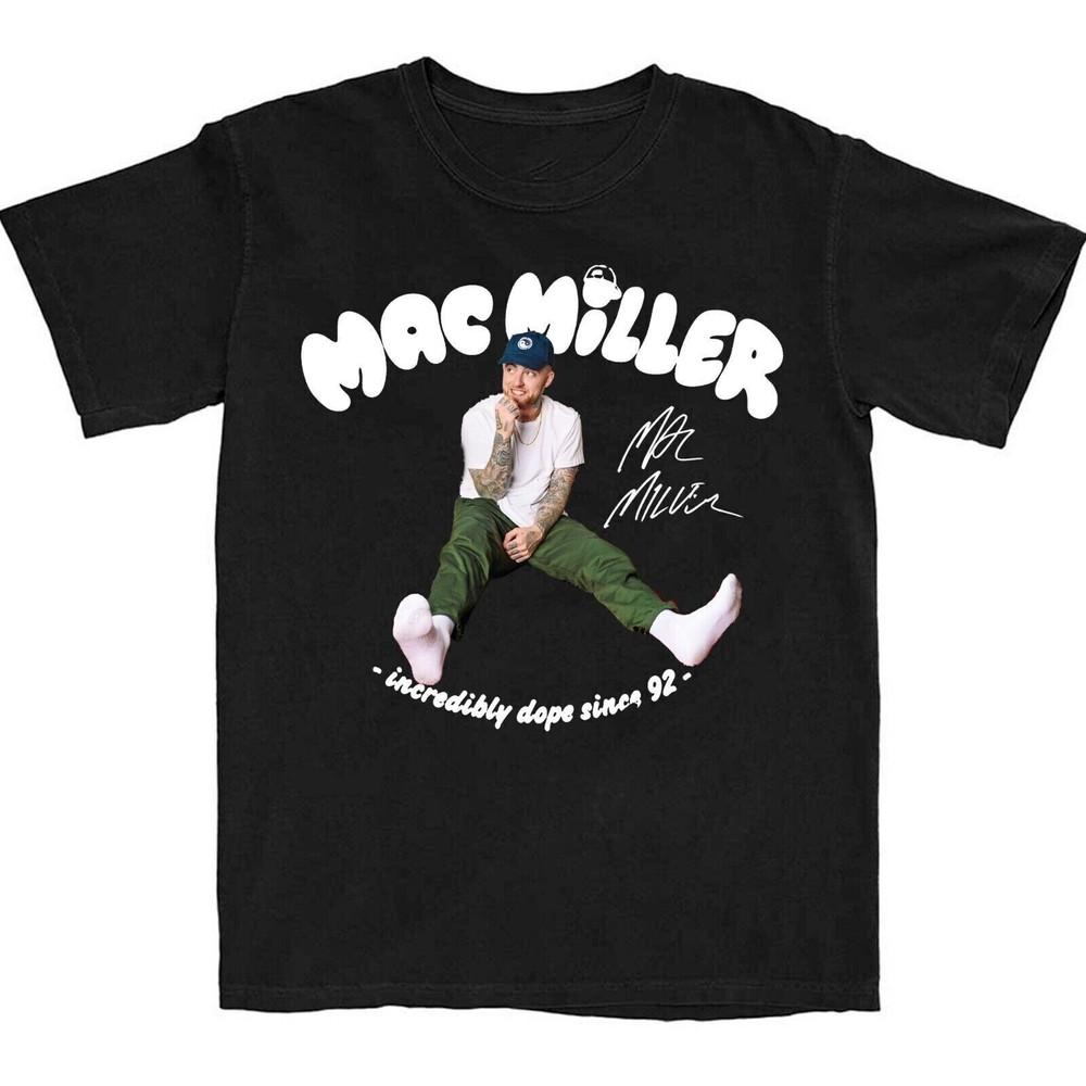 Mac Miller Signature Heavy S5XL Black Short Sleeve Unisex Tee Shirt Unisex T-Shirt XXXL