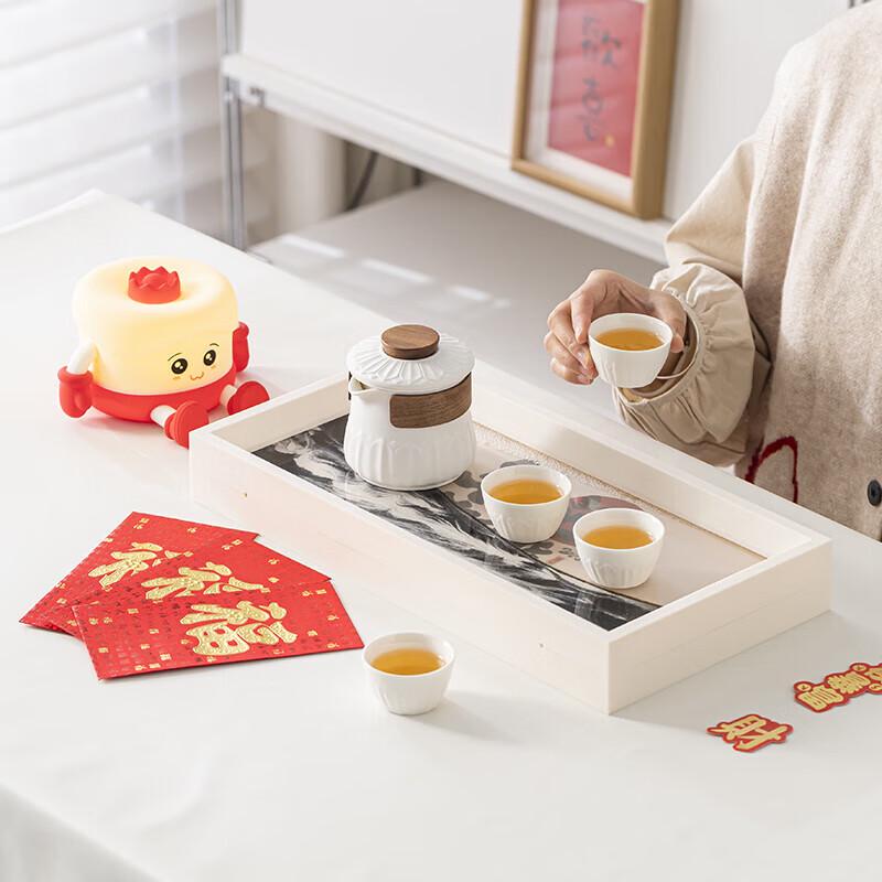 Hongyu Quicksand Calendar Tea Set Gift Box with Night Light