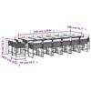 VidaXL Garden Dining Set and Cushions 17 Pcs Beige 3278199