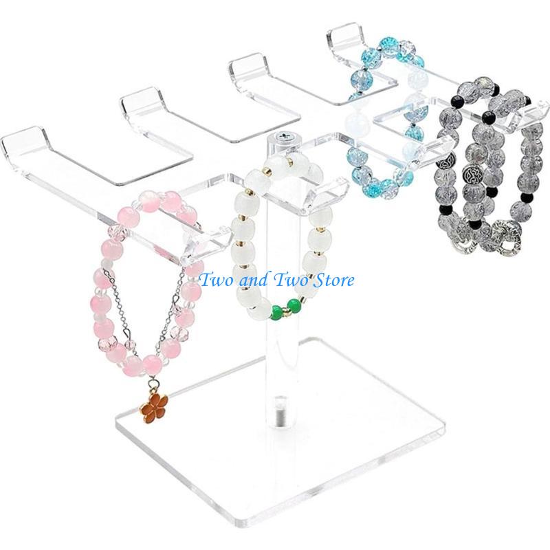 HX6F Jewelry Display Tray Acrylic Bracelet Holder for Home Retail Use