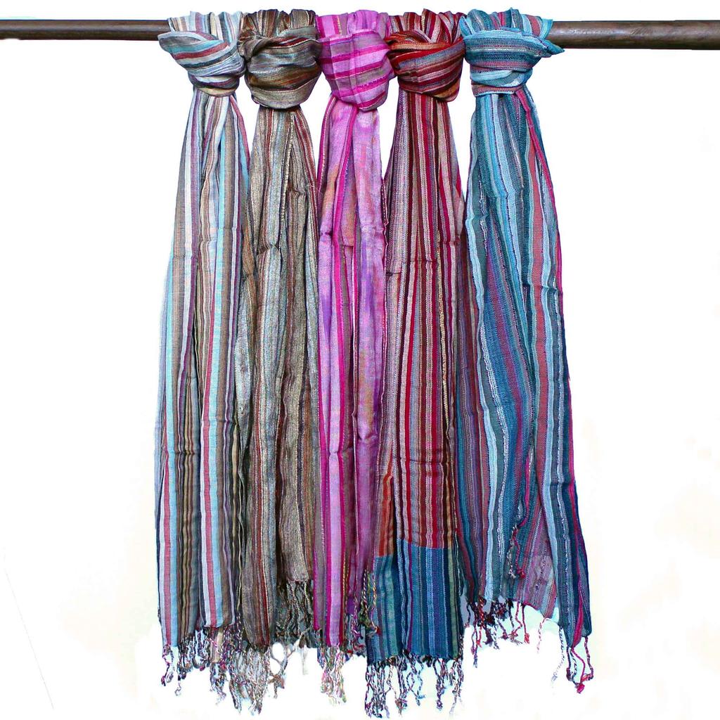Boho Cotton Scarf Indian Assorted Blues