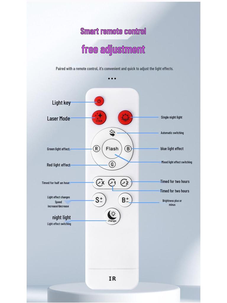 Astronaut Floor-Standing Starry Sky Projector Night Light with USB Remote Control
