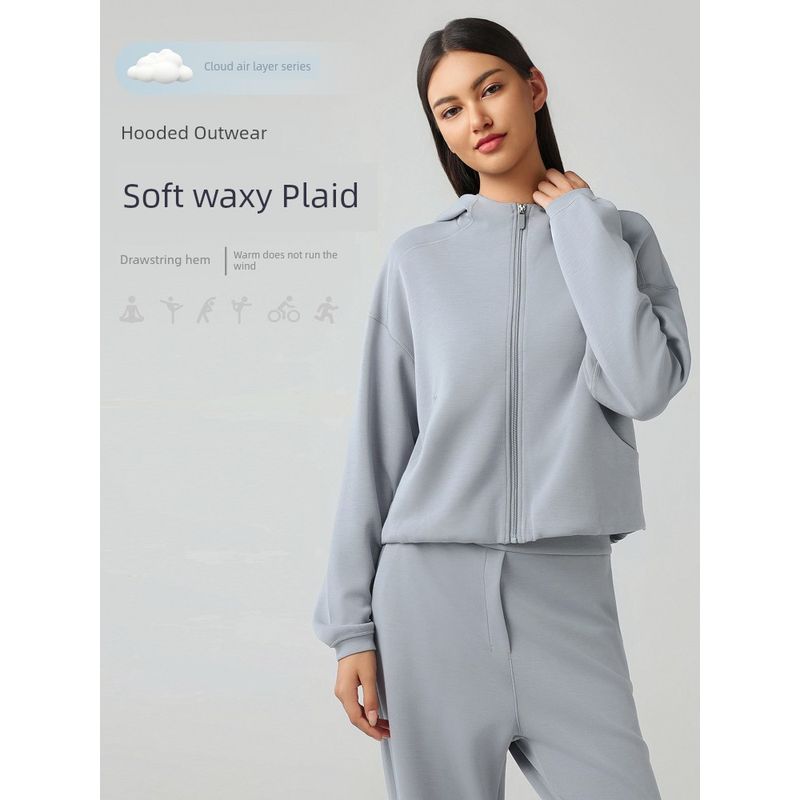 

Alo Вельветовый Мягкий Свободный Бег Упражнения Йога Одежда Толстовка Albumin 4(Recommend 42.50 kg-50.00 kg)