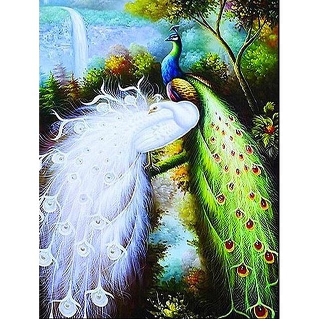 Diamond Painting Full Drill Kit Peacock Mosaic Embroidery Wall Stickers 5D DIY Diamond Art