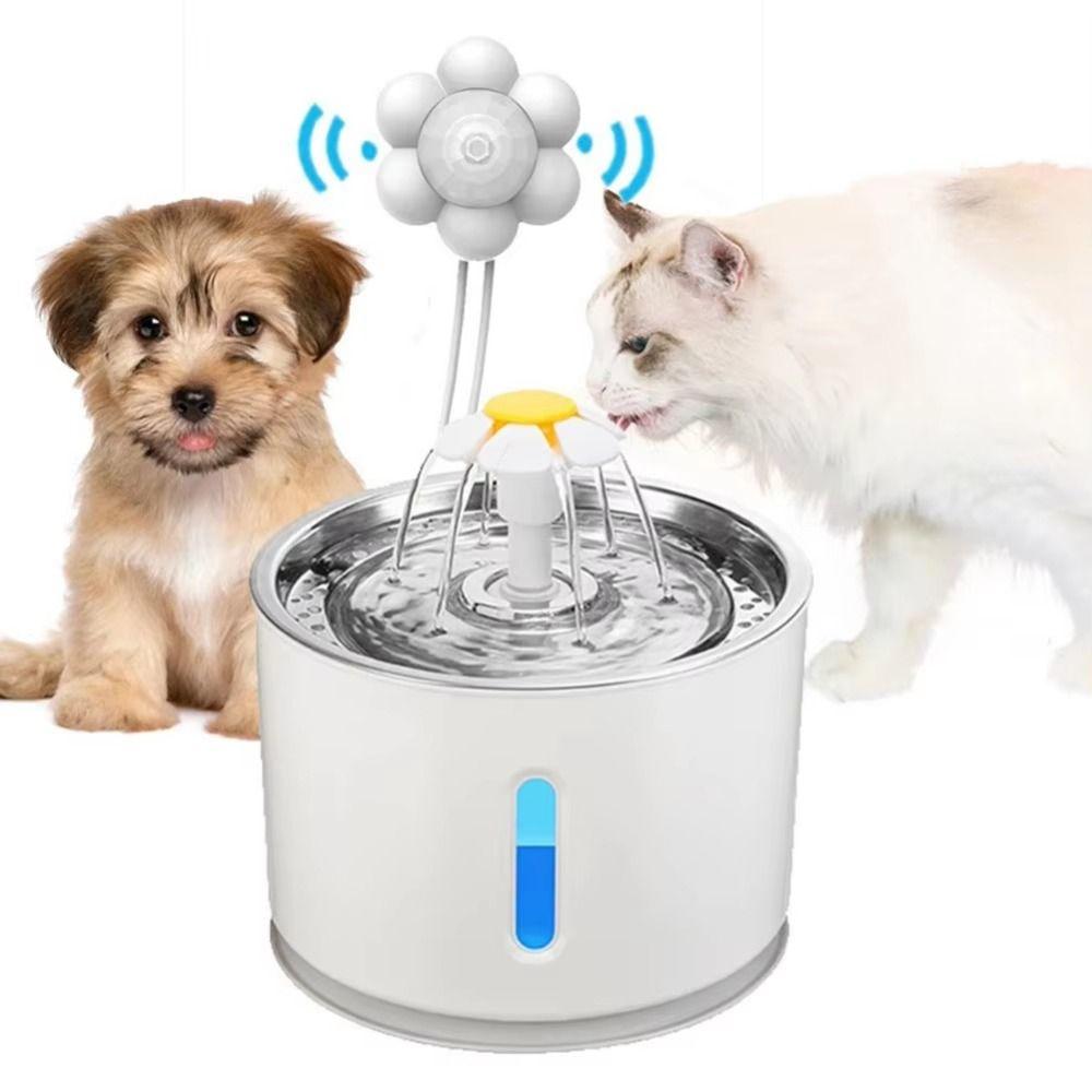 Energy Saving Cat Fountain  Motion Sensor Quiet Water Dispenser Control Switch  Living Room