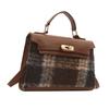 Fashionable Plaid Color Block Shoulder Crossbody Bag Women Bags2024 Street Style